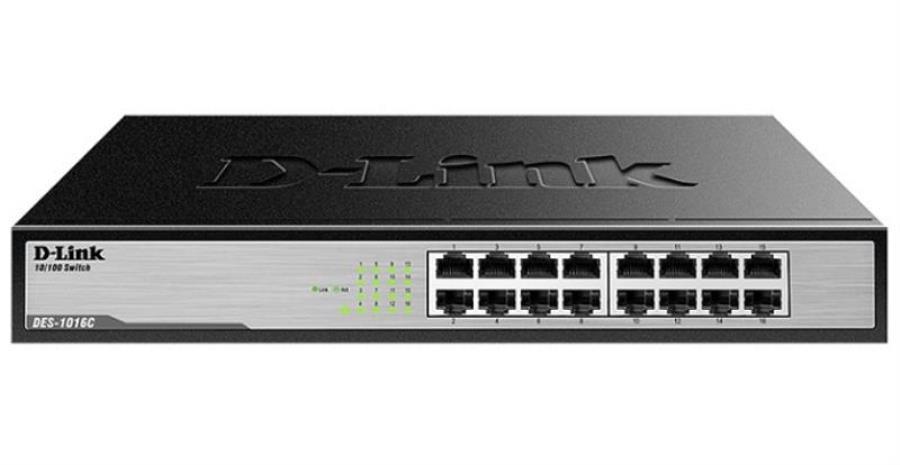картинка D-Link DES-1016C/A1A Коммутатор с 16 портами 10/100Base-T, функцией энергосбережения  от магазина Интерком-НН