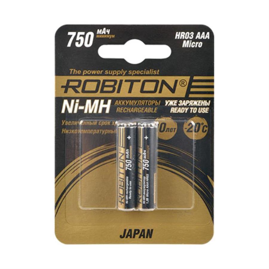 картинка Robiton HR-4UTG Аккумулятор Ni-MH 750mAh, AAA, 1.2В  от магазина Интерком-НН