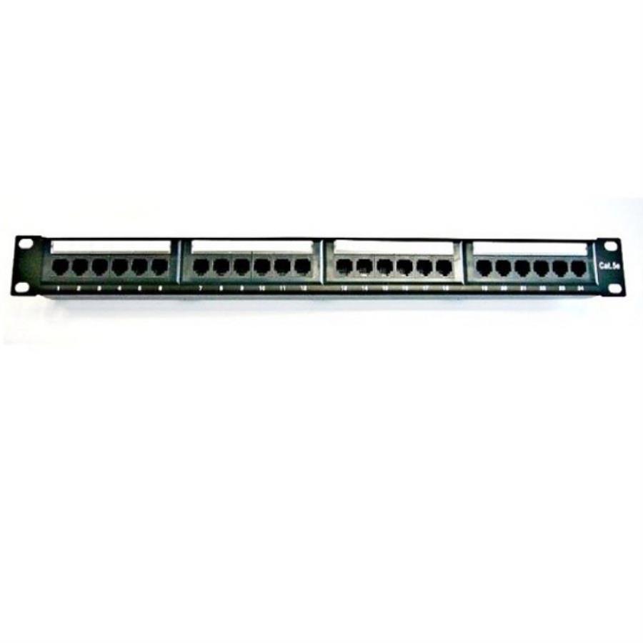 картинка Патч-панель  UTP, 19", 24 порта RJ45, cat.5е, 1U, Dual Type, "L" от магазина Интерком-НН