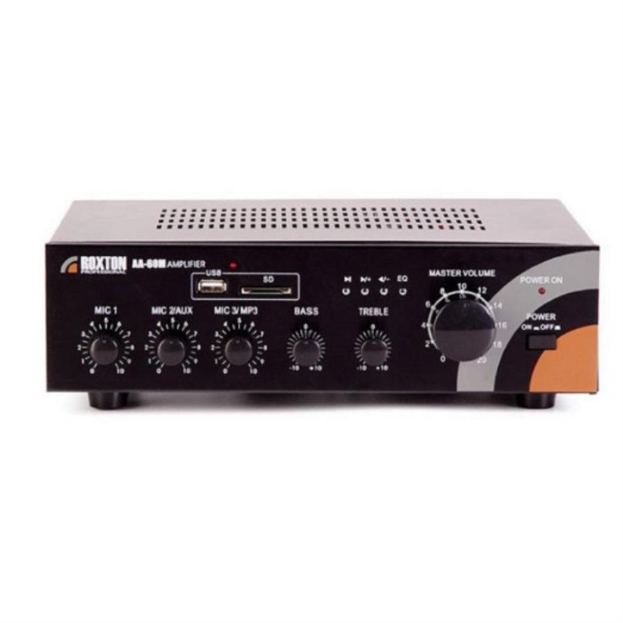 картинка Roxton AA-60M Трансляционный усилитель 60 Вт с USB-проигрывателем от магазина Интерком-НН
