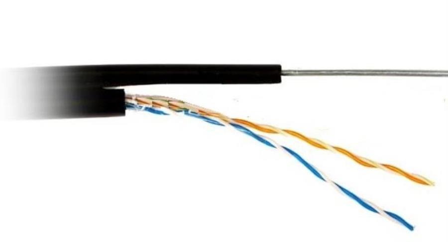 картинка Кабель FTP2 cat5е витая пара экранированная для наружных работ с тросом  от магазина Интерком-НН