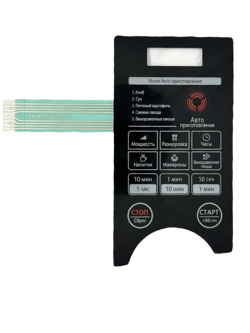 картинка Daewoo 3518572820 (TH-KOR-6L3B3S) Сенсорная панель СВЧ KOR-6L3BS, KOR-6L3BW черный от магазина Интерком-НН