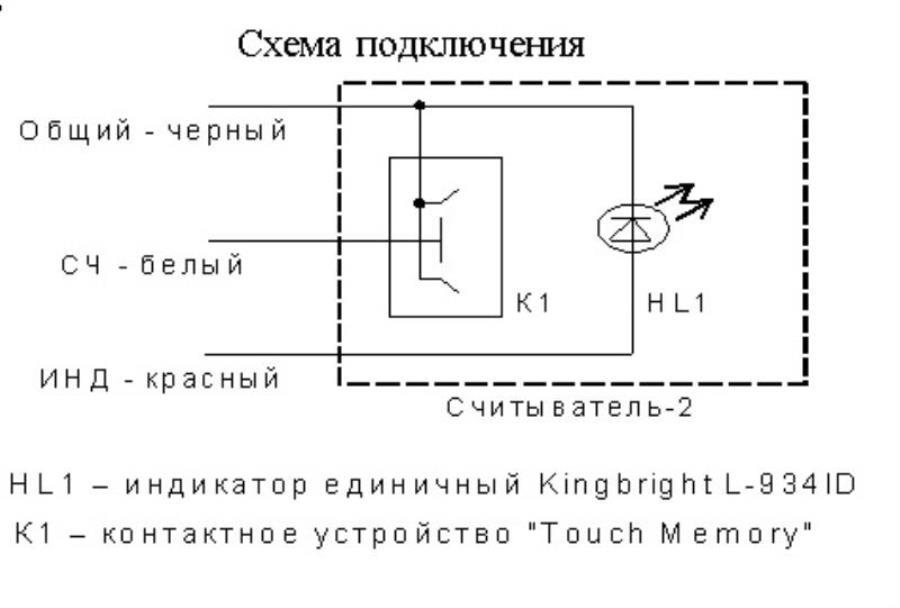 картинка Считыватель-2 Радий накладной Touch Memory  от магазина Интерком-НН