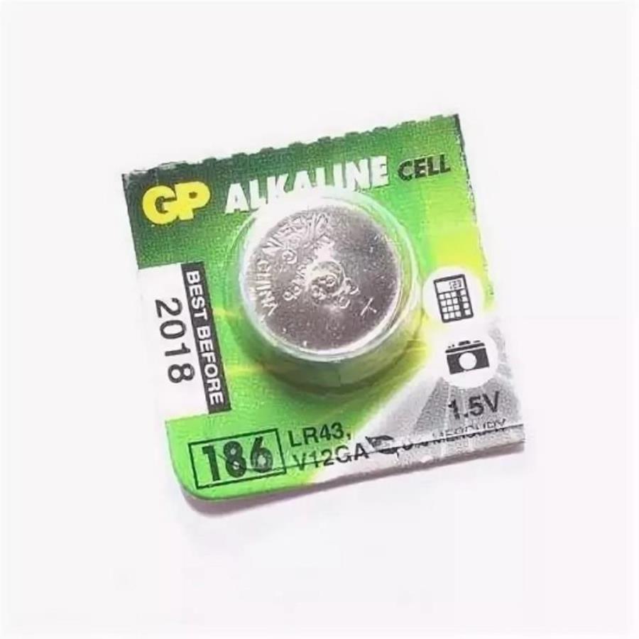 картинка GP 186F-2C10 Элемент питания (батарейка) LR43, AG12 Alkaline 1.5В  от магазина Интерком-НН