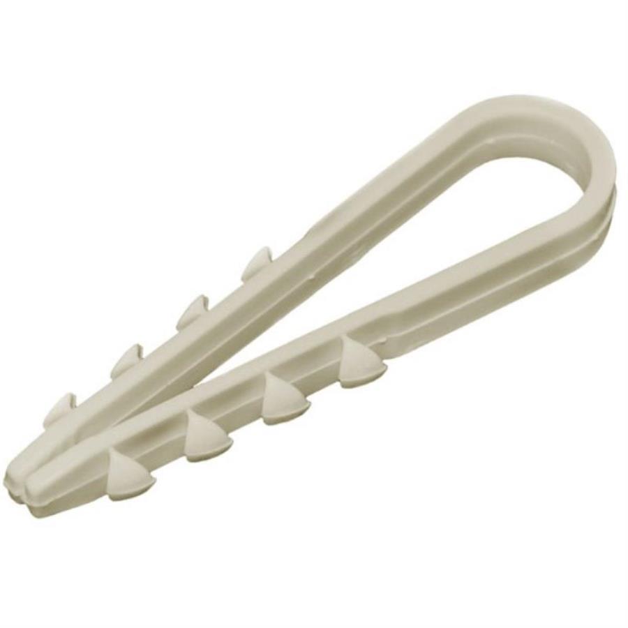 картинка Дюбель-хомут для крепления кабеля 5-10 мм белый (100 шт) от магазина Интерком-НН