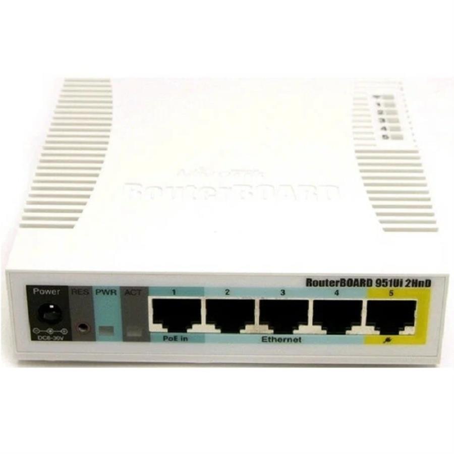 картинка Mikrotik RB951Ui-2HnD, Routerboard Wi-Fi маршрутизатор 5xport LAN WIFI Wireless Router от магазина Интерком-НН