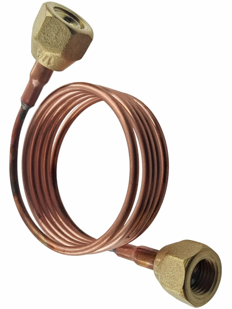 картинка Трубка медная капиллярная CTN-150 с гайками 1/4", длина 150см от магазина Интерком-НН