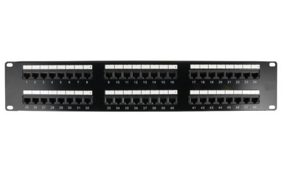 картинка Патч-панель UTP, 19", 48 портов RJ45, cat.5е, 2U, Dual Type, "L" от магазина Интерком-НН