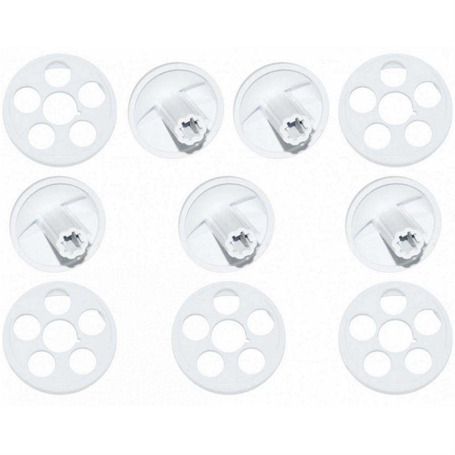 картинка Комплект ручек 01041602 для газовой плиты Дарина GM442 (белые) без газконтроля от магазина Интерком-НН