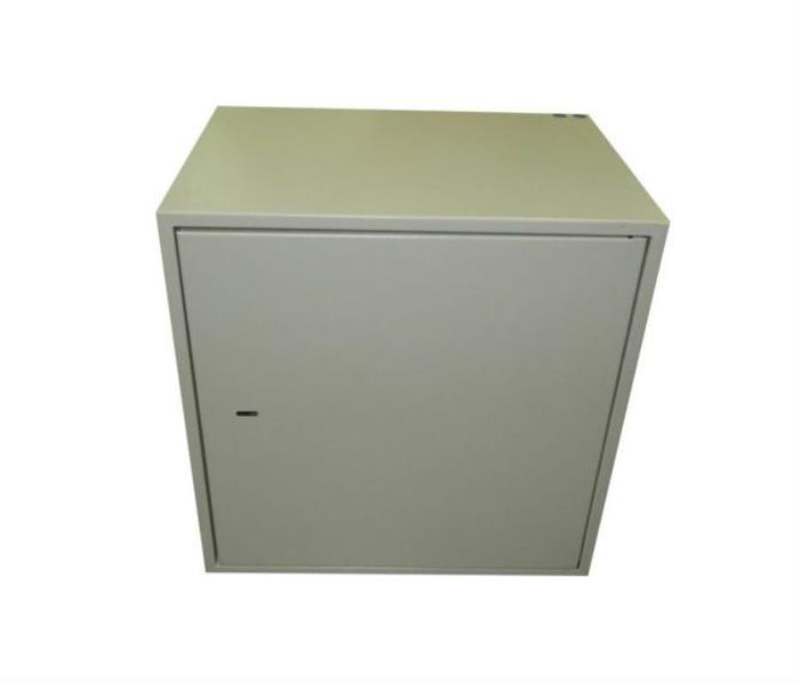 картинка Шкаф настенный 19", 12U, (600х450х600) антивандальный распашного типа, направляющие, замок, серый    от магазина Интерком-НН