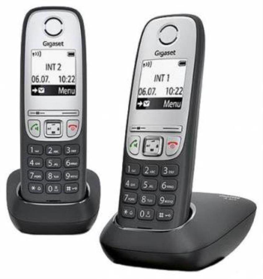 картинка Р/Телефон Dect Gigaset A415 DUO RUS черный (труб. в компл.:2шт) АОН от магазина Интерком-НН