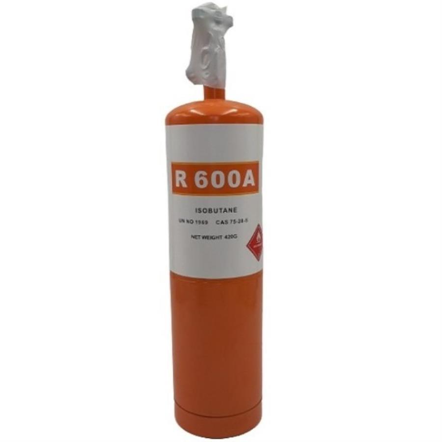 картинка Газ R600A баллон 420 грамм (фреон, хладон, хладагент) с краном  от магазина Интерком-НН