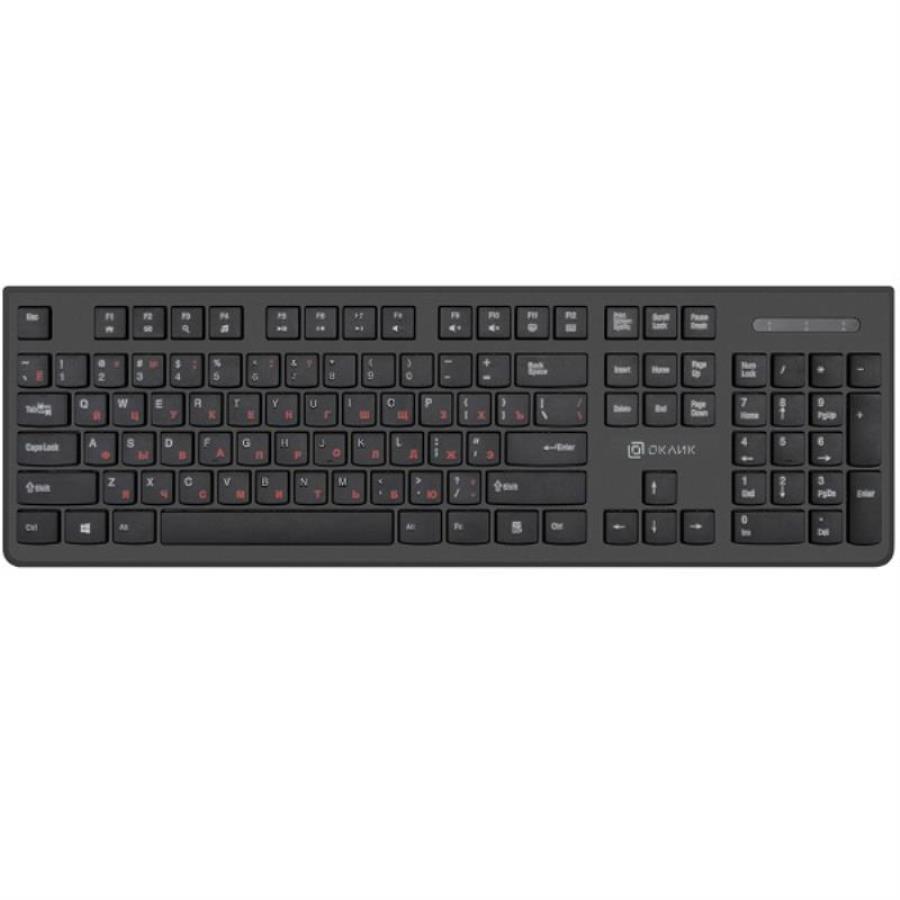 картинка OKLICK 505M клавиатура проводная компьютерная USB (черная) от магазина Интерком-НН