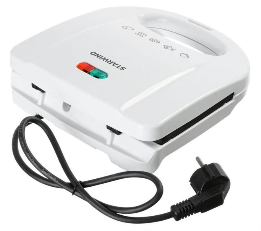 картинка Сэндвичница Starwind SSW2111 700Вт белый от магазина Интерком-НН