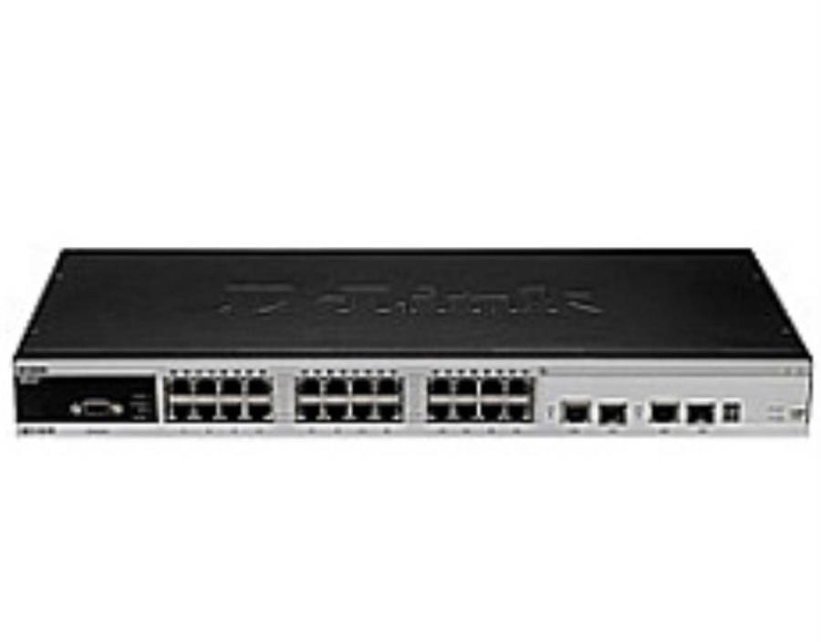 картинка D-Link DES-3528DC xStack управляемый коммутатор уровня 2+ с 24 портами от магазина Интерком-НН