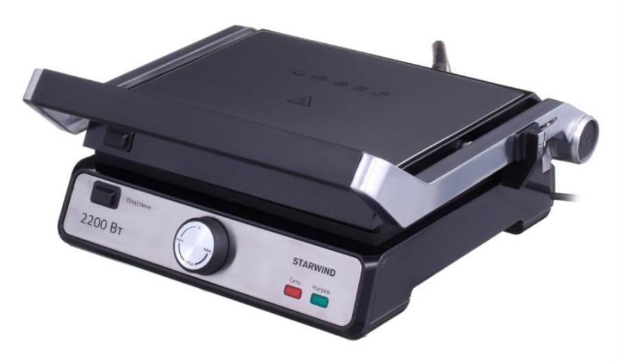 картинка Электрогриль Starwind SSG9516 2200Вт серебристый от магазина Интерком-НН