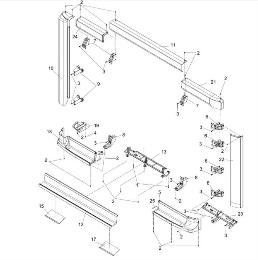 картинка Panasonic PJKMC0047Z Крышка нижняя левая для интерактивной доски UB-5838C от магазина Интерком-НН