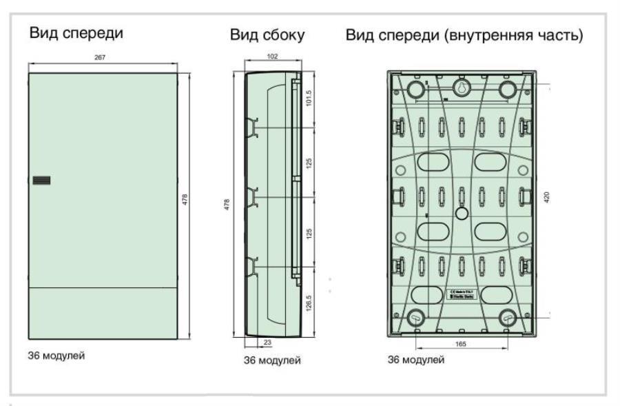 картинка MIP22312T Шкаф встроенный 3 ряда 36 модулей Mini Pragma Schneider от магазина Интерком-НН