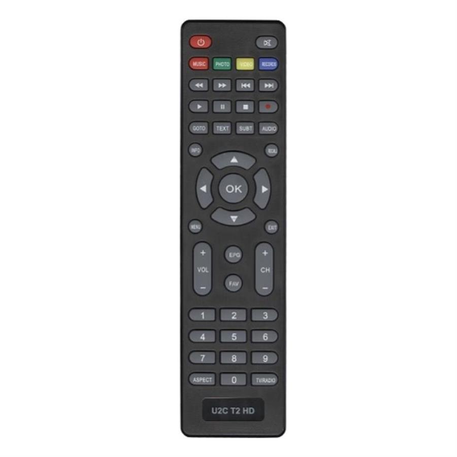 картинка Huayu U2C T2 HD (19174) пульт дистанционного управления (ПДУ) для спутникового ресивера U2C T2 HD от магазина Интерком-НН