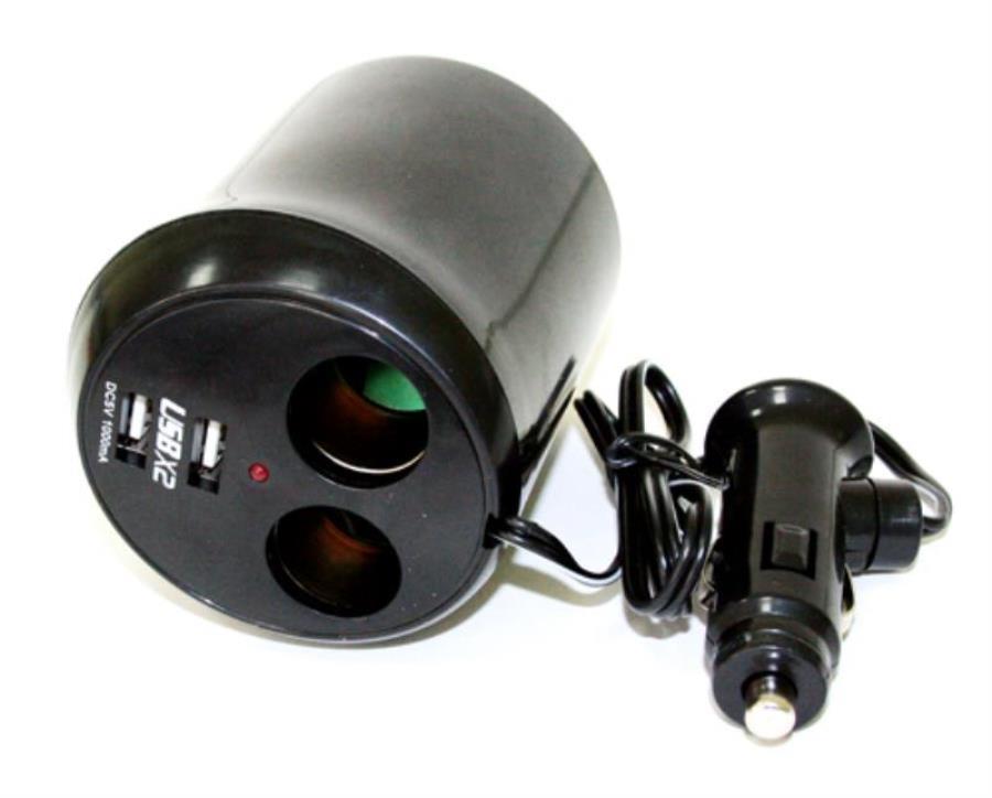 картинка Разветвитель в авто на 2 устройства с USB со шнуром WF-0309 от магазина Интерком-НН