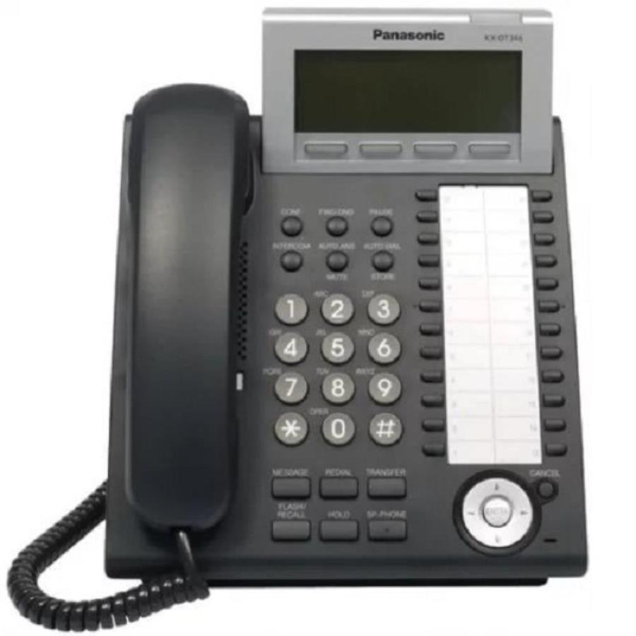 картинка Panasonic KX-DT346RUB-RB цифровой системный телефон 24 кнопки с индикацией, черный Б/У от магазина Интерком-НН