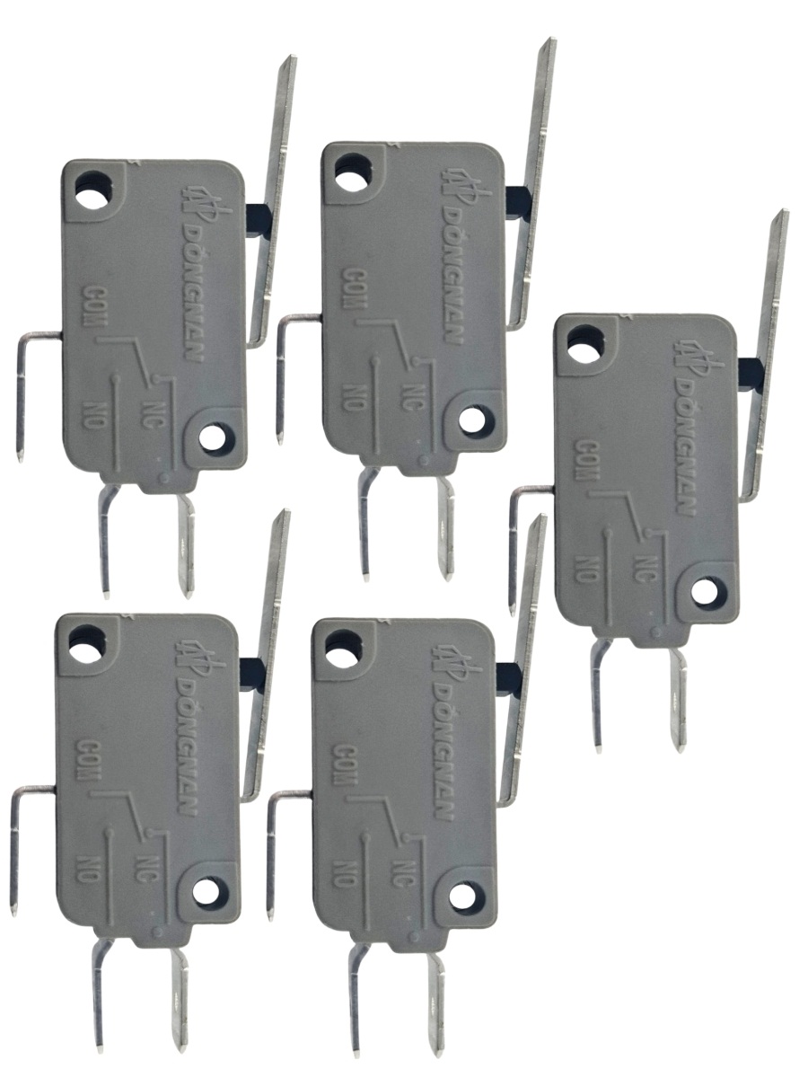 картинка Микропереключатель 5 шт.Dongnan KW3A-16Z3-A200 3-х контактный 16(4)A 250V с рычагом 27мм от магазина Интерком-НН