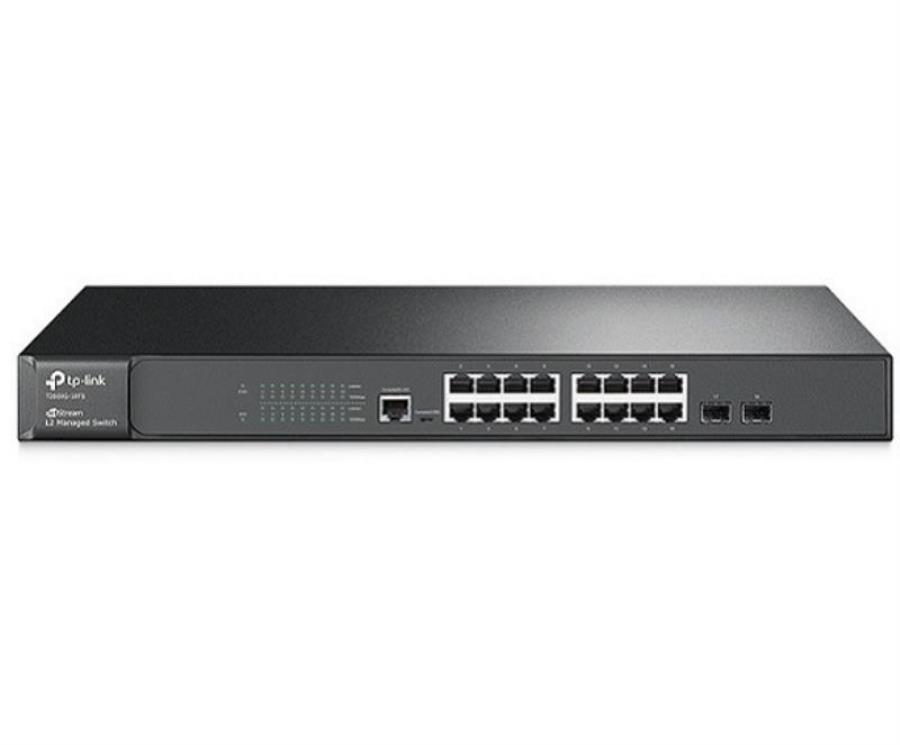 картинка TP-Link T2600G-18TS управляемый коммутатор с 16 портами 10/100/1000Base-T, 2 порта 1000Base-X SFP от магазина Интерком-НН