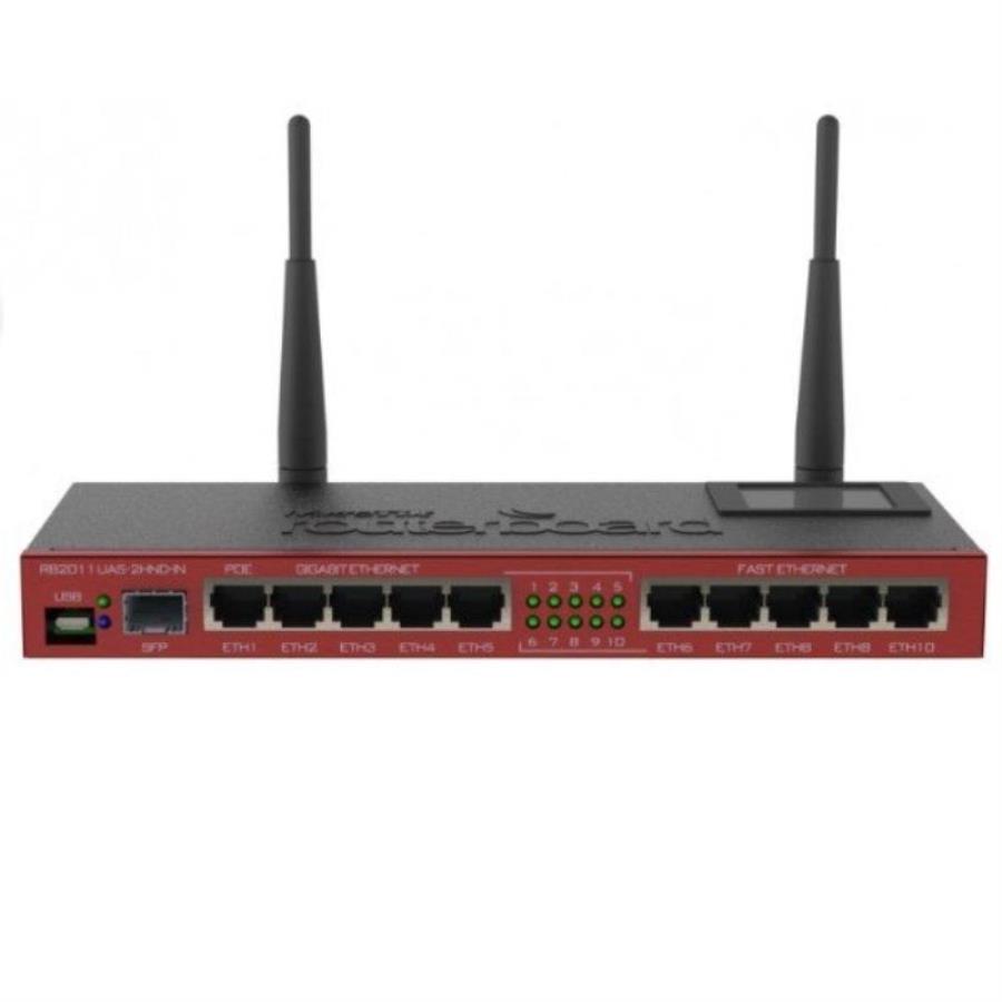 картинка RB2011UAS-2HnD-IN, Routerboard 2011UAS-2HnD-IN 5xGbit + 5x100Mbit Router, 802.11b/g/n, Mikrotik от магазина Интерком-НН