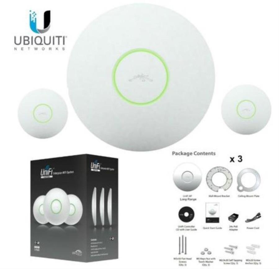 картинка Ubiquiti UniFi Long Range Enterprise Wi-Fi комплект из 3х потолочных активных антенн от магазина Интерком-НН