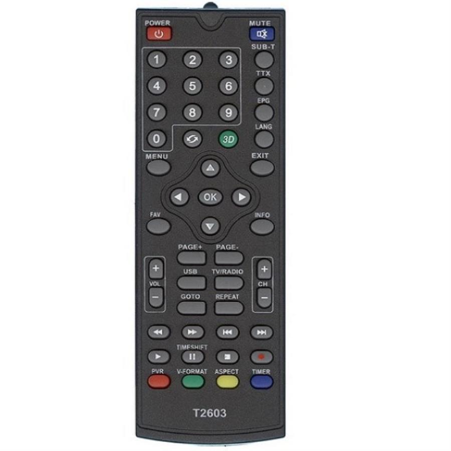картинка Huayu T2603 (20771) пульт дистанционного управления (ПДУ) для DVB-T2 приставок SkyVision  от магазина Интерком-НН