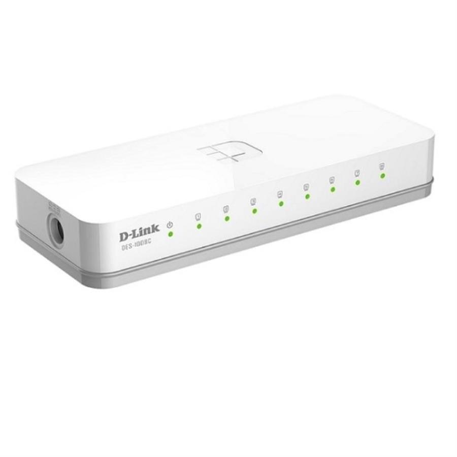 картинка D-Link DES-1008C/A1B Коммутатор с 8 портами 10/100Base-TX и функцией энергосбережения от магазина Интерком-НН