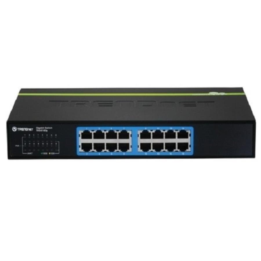 картинка TRENDnet TEG-S16Dg БУ Неуправляемый коммутатор 16 портов 10/100/1000Mbps Auto-MDIX (RJ-45) от магазина Интерком-НН