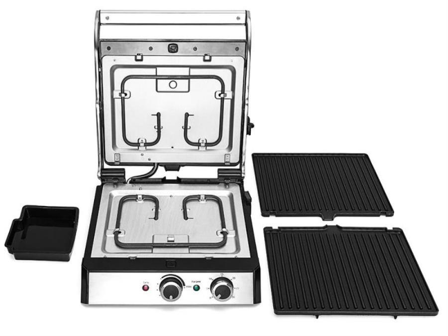 картинка Электрогриль Kitfort KT-1629 2000Вт серебристый/черный от магазина Интерком-НН