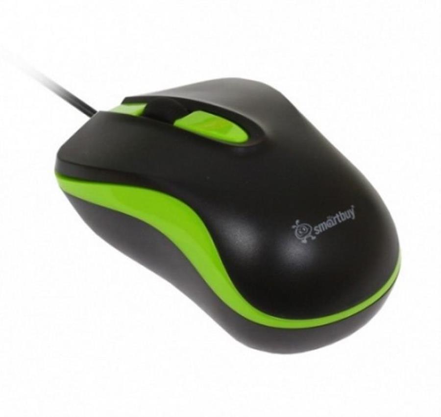 картинка SmartBuy SBM-317-KN Мышь проводная (черно-зеленая) от магазина Интерком-НН