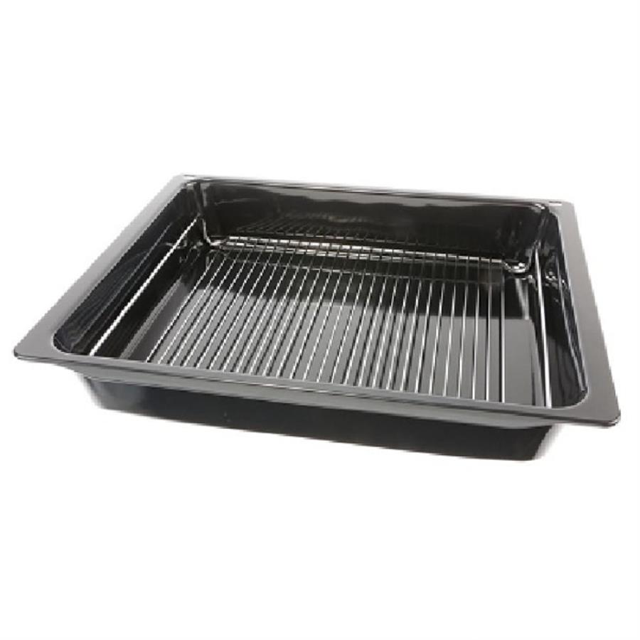 картинка Bosch 17002738 Глубокий эмалированный Profi-противень 455х375мм с решёткой, для пиролиза от магазина Интерком-НН