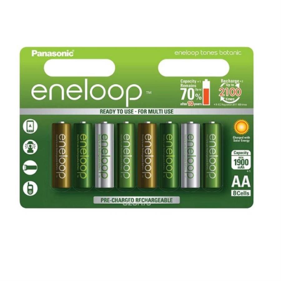 картинка Panasonic eneloop BK-3MCCE/8TE BOTANIC COLORS 8шт. аккумуляторов 1900mAh AA BL8 от магазина Интерком-НН