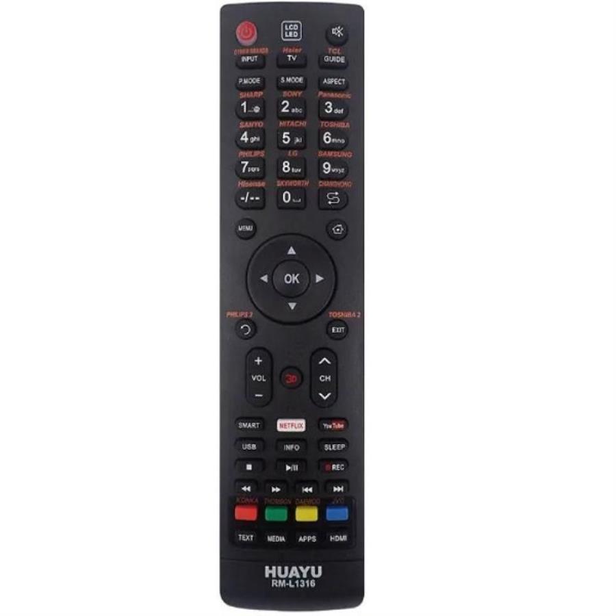 картинка Huayu RM-L1316 (20871) пульт дистанционного управления универсальный (ПДУ) для телевизоров от магазина Интерком-НН