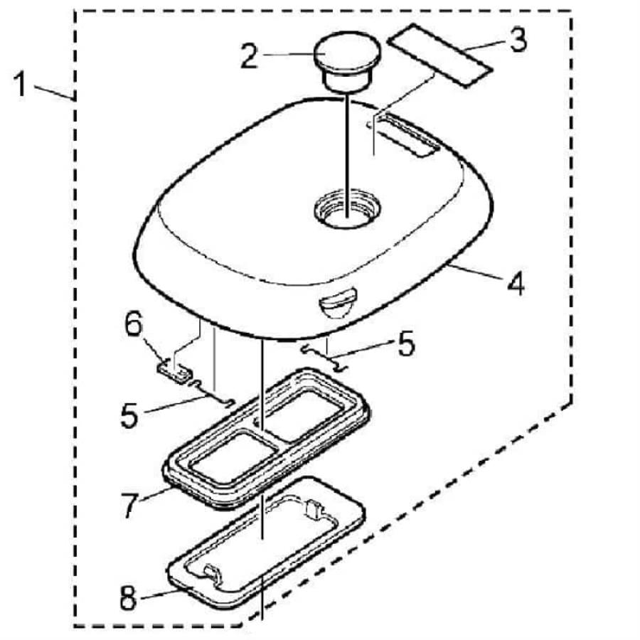 картинка Panasonic ADA39K188-W0 Крышка диспенсера в сборе для хлебопечи SD-2511 от магазина Интерком-НН