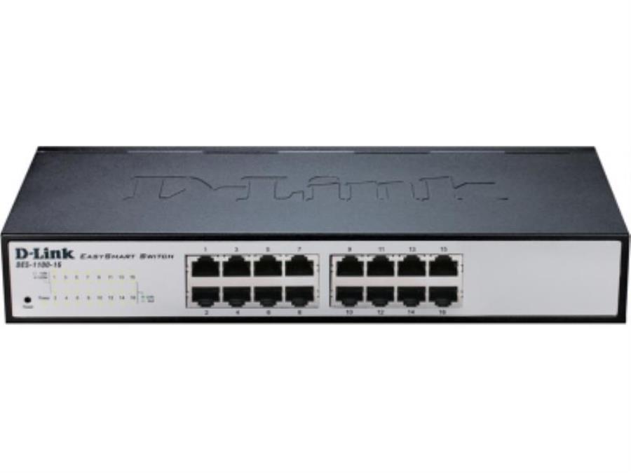 картинка D-Link DES-1100-16 Настраиваемый компактный коммутатор EasySmart с 16 портами 10/100Base-TX от магазина Интерком-НН