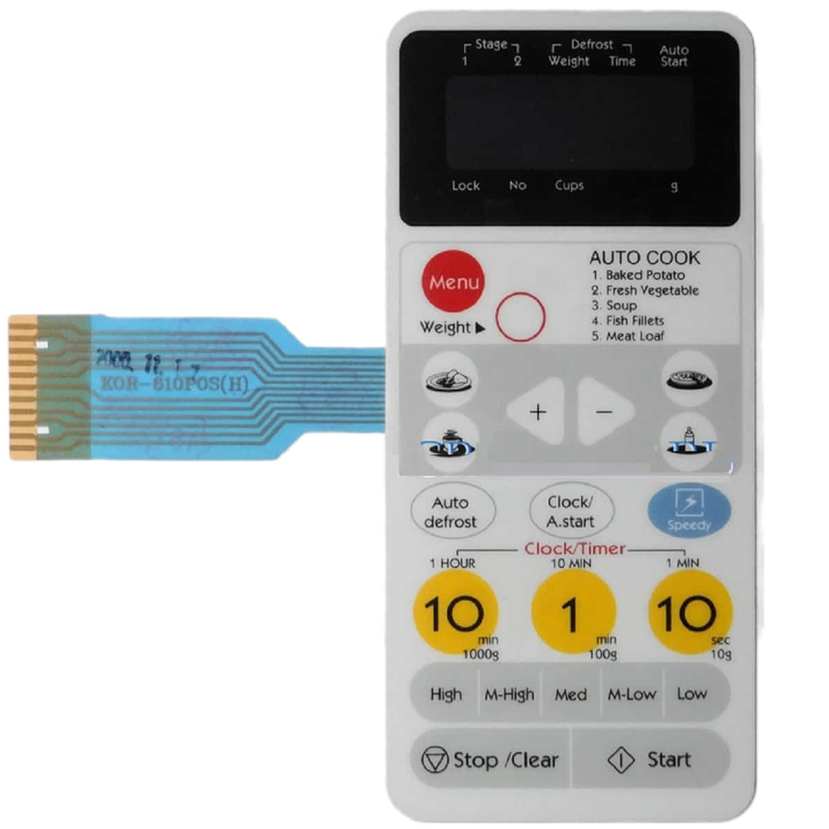 картинка Daewoo KOR-610P0S (3518511400, 3518512300) Сенсорная панель для свч KOR-610POS, KOR-610POS1 от магазина Интерком-НН