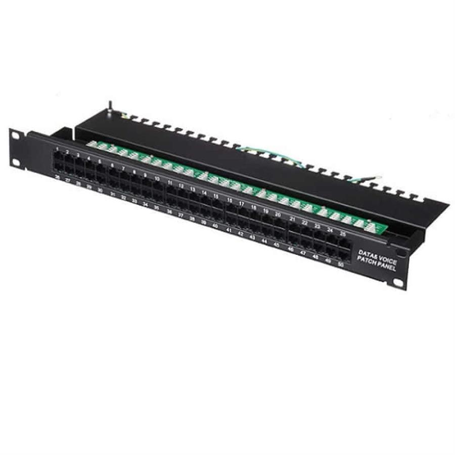 картинка Патч-панель телефонная UTP, 19", 50 портов RJ45, cat.3, 1U, Krone Type, "L" от магазина Интерком-НН