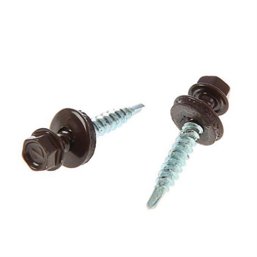 картинка Саморезы кровельные Tech-KREP 4,8x29 RAL8017 наконечник сверло (уп. 250 шт) от магазина Интерком-НН