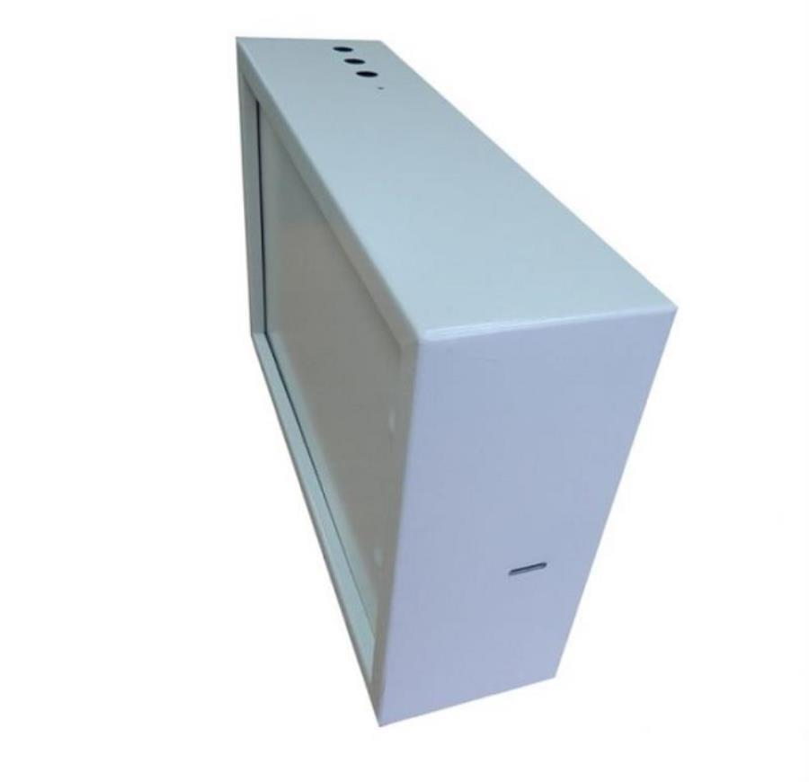 картинка Шкаф настенный 19", 2U, (520х155х345) антивандальный пенального типа, направляющие, серый Netko  от магазина Интерком-НН
