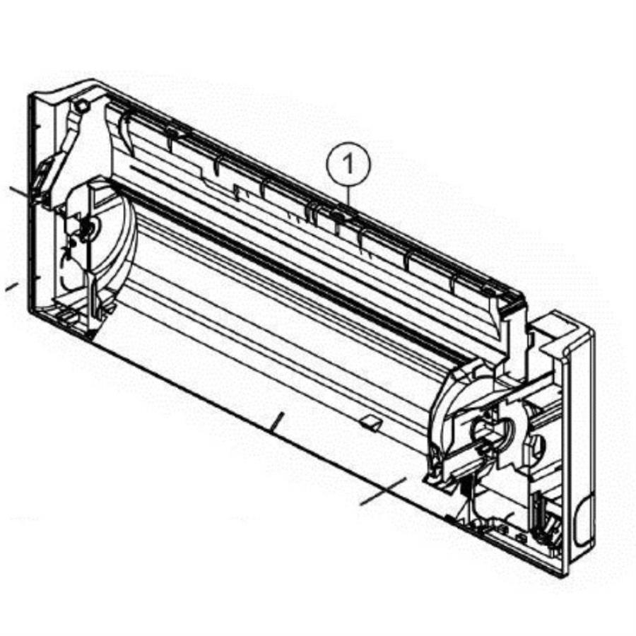 картинка Panasonic CWD50C1653-G (цвет серый) корпус внутреннего блока кондиционера CS-HE9MKD, CS-HE12MKD от магазина Интерком-НН