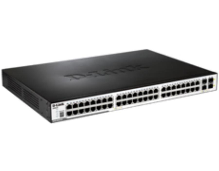 картинка D-Link DES-3810-52 Управлям. коммутатор 48 порт 10/100Мбит/с, 2 порт 1000SFP, 2 комбо 1000BASE-T/SFP от магазина Интерком-НН