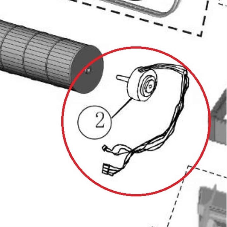картинка Panasonic CWA921444 мотор к вентилятору внутреннего блока кондиционера CS-YW7MKD, CS-YW9MKD, CS-YW12 от магазина Интерком-НН