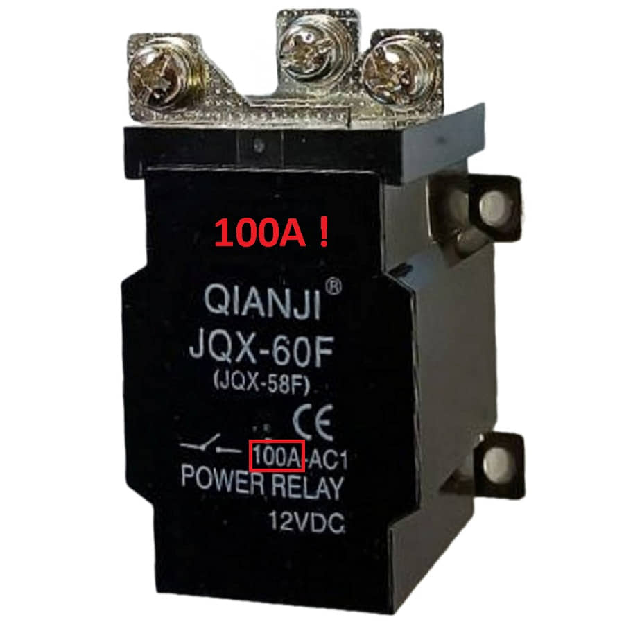 картинка Силовое реле Qianji JQX-60F-A (JQX-58F) управление 12В, контакты 250В 100А от магазина Интерком-НН