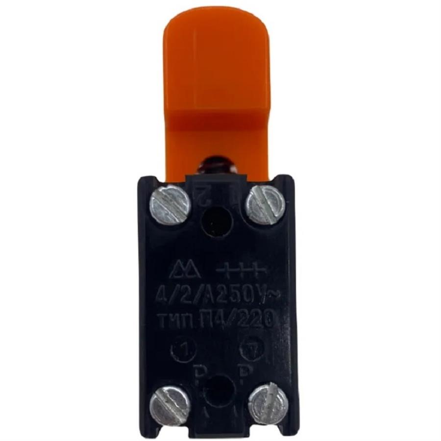 картинка Выключатель утенок 102 тип П4/220 без фиксатора 4(2)A, 250V для отечественных дрелей ИЭ-1202, ИЭ-103 от магазина Интерком-НН