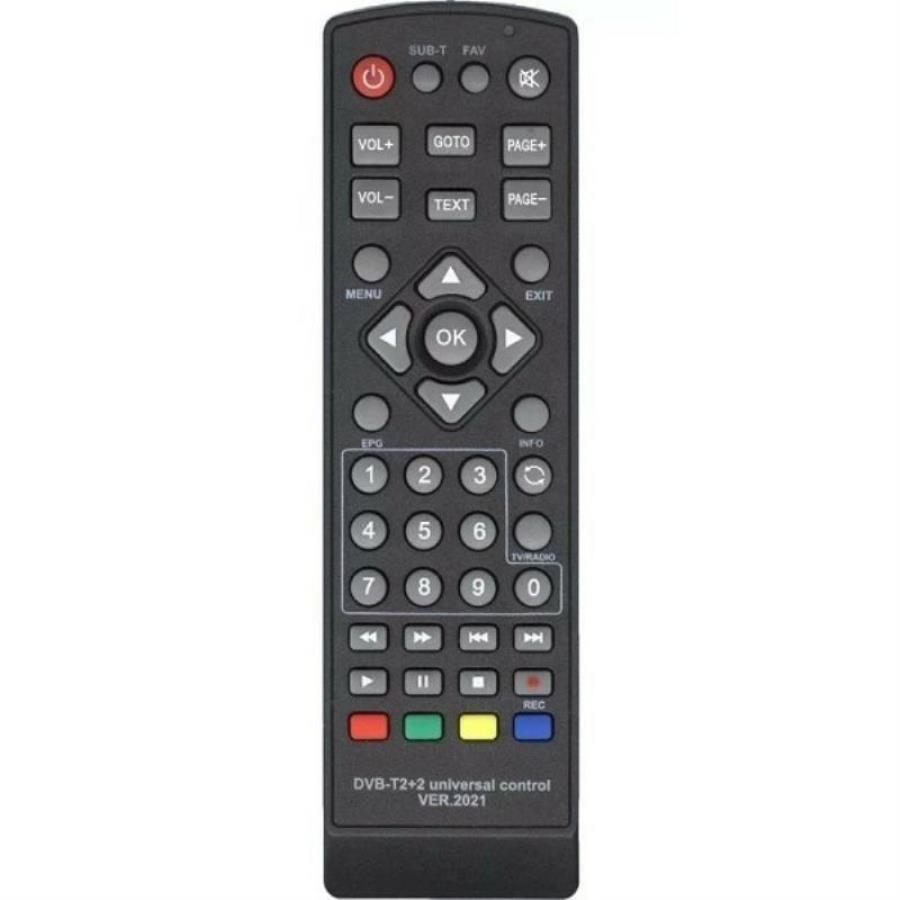 картинка Huayu DVB-T2+2 (21521) ver.2021 пульт дистанционного управления (ПДУ) для цифровых приставок от магазина Интерком-НН