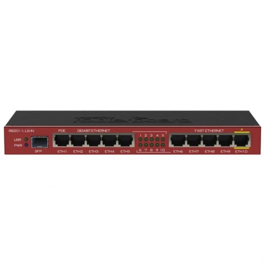 картинка MikroTik RouterBoard RB2011iLS-IN 5xGbit + 5x100Mbit + 1xSFP Router, Mikrotik от магазина Интерком-НН